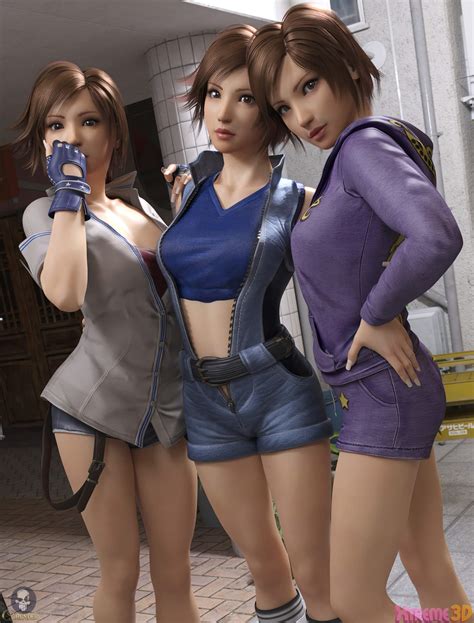 Asuka Kazama Outfits For G8F And G8 1F By Muwawya 3D Render