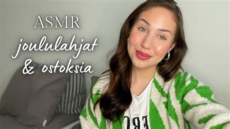 ASMR SUOMI Joululahjojen Ostosten Esittely Tapping Other