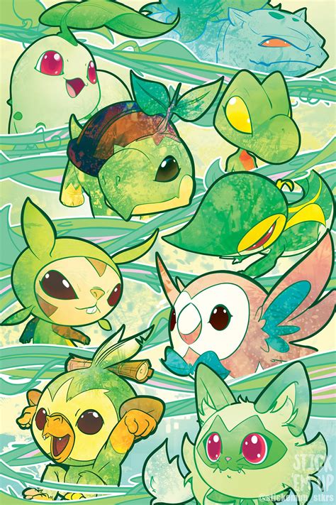 Pokemon Grass Starters Wallpaper