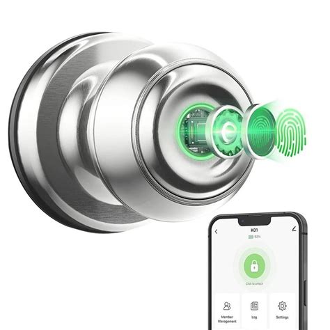 Geek Chef Geektale K01 05 Smart Fingerprint Door Knob Silver