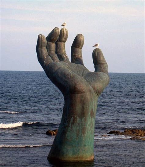 Hand Of Harmony Pohang Korea This Huge Hand Emerging From The