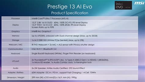 Revelados Los Port Tiles Msi Prestige Ai Evo Y Prestige Ai Evo