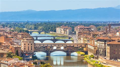 View Of Ponte Vecchio Bridge Over The River Arno In Florence Editorial