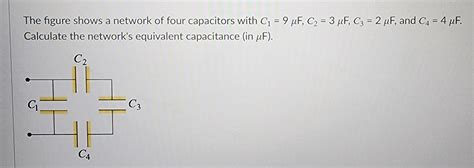 Solved The Figure Shows A Network Of Four Capacitors With Chegg