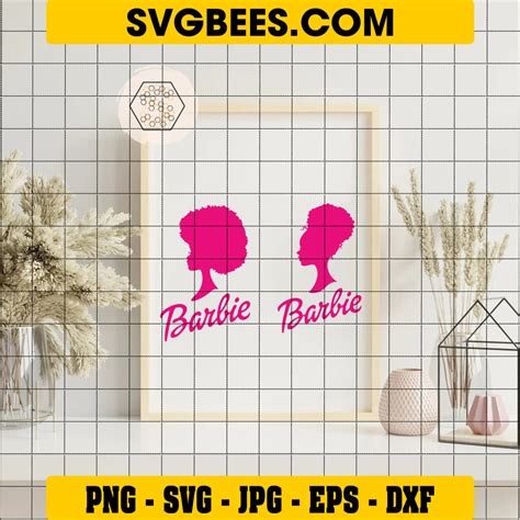 Black Barbie Svg Png Barbie Afro Princess Svg Black Doll Curly Afro