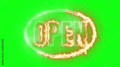 Open Neon Sign Background Seamless Looping/ 4k animation of a neon open ...