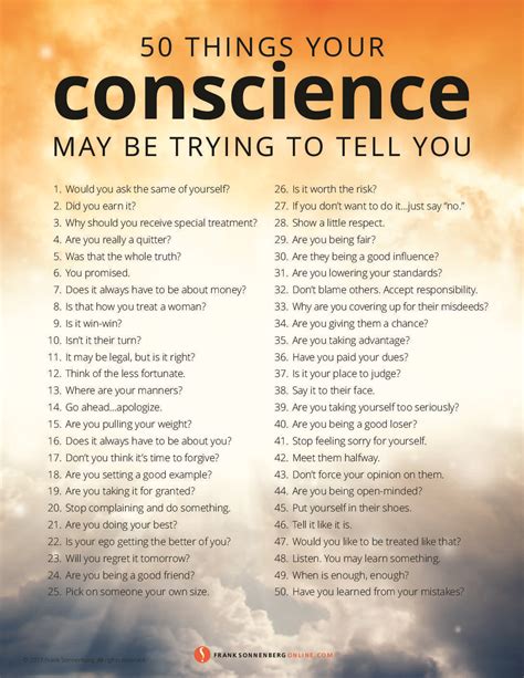 Things Your Conscience May Be Trying To Tell You Conscience Quotes