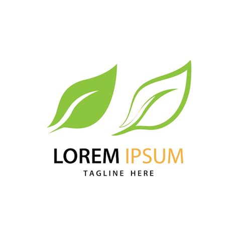 Diseño vectorial del logotipo de hoja verde simple Vector Premium