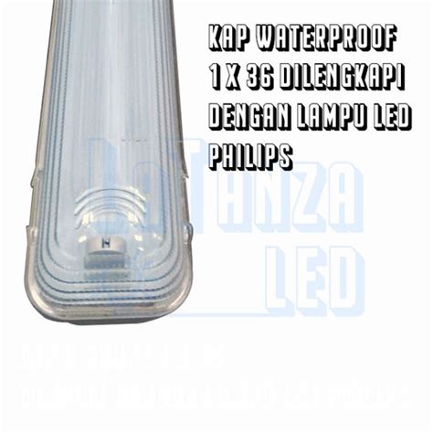 Jual Kap Lampu Waterproof 1x36 LED Philips TL 1 X 36 LED 120cm Komplit