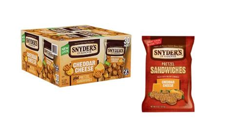 Pack Of Snyders Of Hanover Cheddar Cheese Pretzel Sandwiches