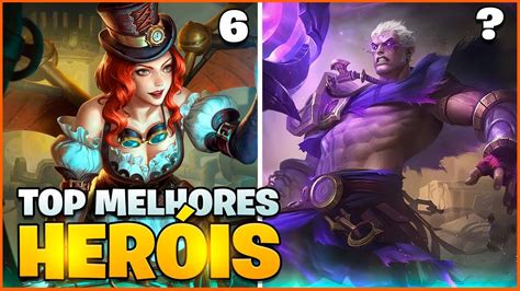 TOP 10 MELHORES HERÓIS PARA SUBIR DE ELO MÊS DE SETEMBRO MOBILE