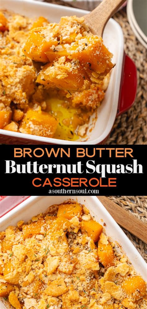 Brown Butter Butternut Squash Casserole