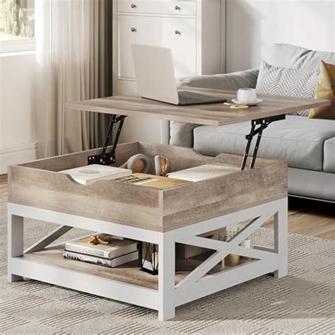 YITAHOME Lift Top Coffee Table Square Farmhouse Coffee Table Coffee