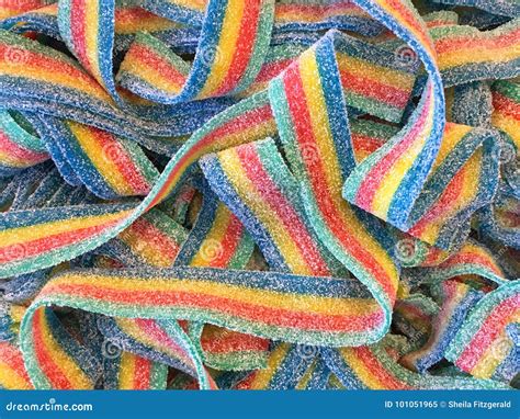 Rainbow Fruit Roll Candy Close Up Stock Image Image Of Covered Fruit
