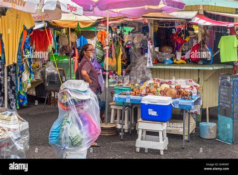 Colourful Market Place St Johns Antigua West Indies Stock Photo Alamy