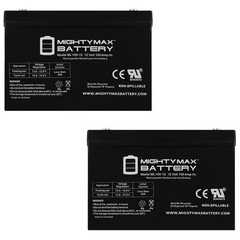 MIGHTY MAX BATTERY 12V 100Ah SLA Replacement Battery Compatible With