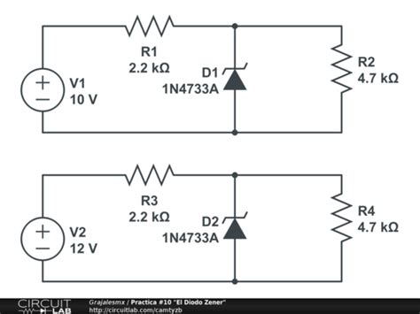 Practica El Diodo Zener Circuitlab