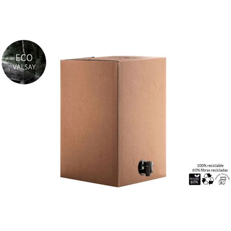 Caja Para Bolsa Bag In Box De 15 Litros De Color Kraft Valsay