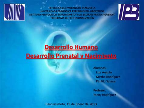 Desarrollo Prenatal Y Nacimiento Ppt