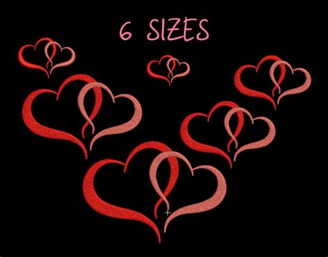 Amour Machine Embroidery Design Heart Embroidery Designs Love Etsy