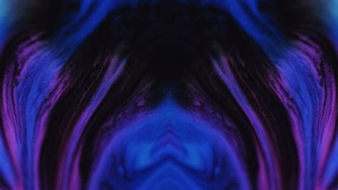 Premium Photo Ink Mix Flow Neon Fluid Spill Blue Purple Paint