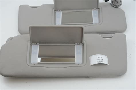 Acura Tsx Sun Visors Driver Passenger Grey Lighted