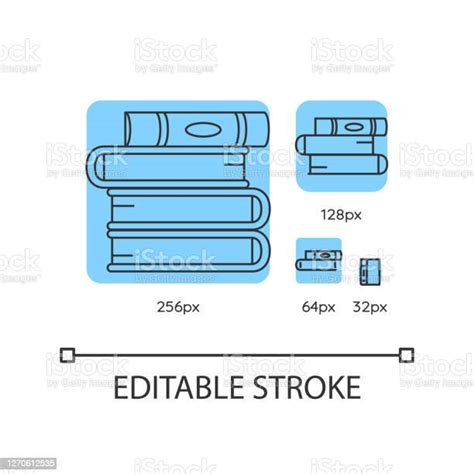 책 더미 파란색 선형 아이콘 세트 더미에 대한 스톡 벡터 아트 및 기타 이미지 더미 책 선 아이콘 Istock