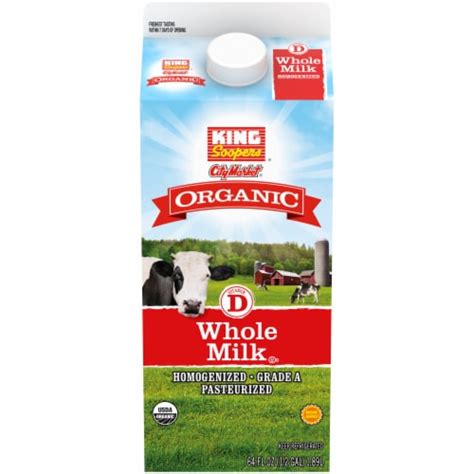 King Soopers Organic Vitamin D Whole Milk, 1/2 gal - Fry’s Food Stores