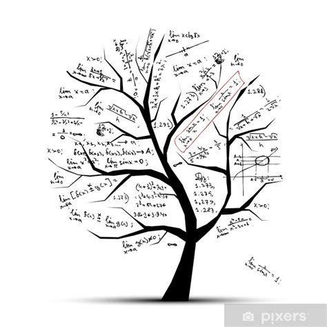 Wall Mural Math Tree For Your Design Pixersuk