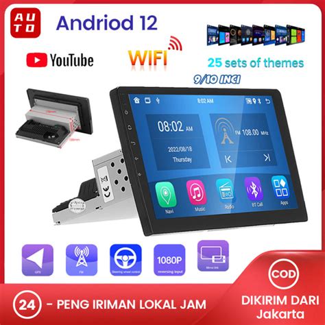 Dikirim Dari Jakarta Android 12 Singel DIN Mobil Radio GPS GPS