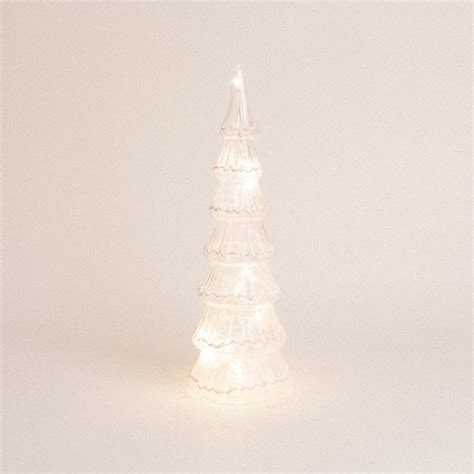 Lighted Mercury Glass Tree Decoration Hghom