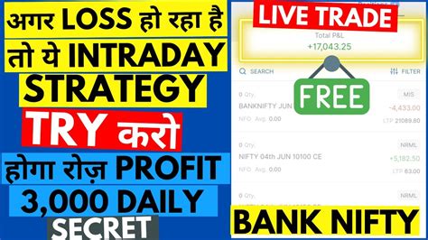 Live Trading In Bank Nifty With Accuracy Intraday Trading