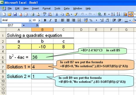 How To Use The Quadratic Formula In Excel Complete Guide