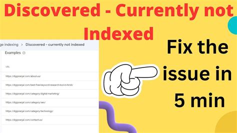 Discovered Currently Not Indexed Issue In Google Search Console Hindi