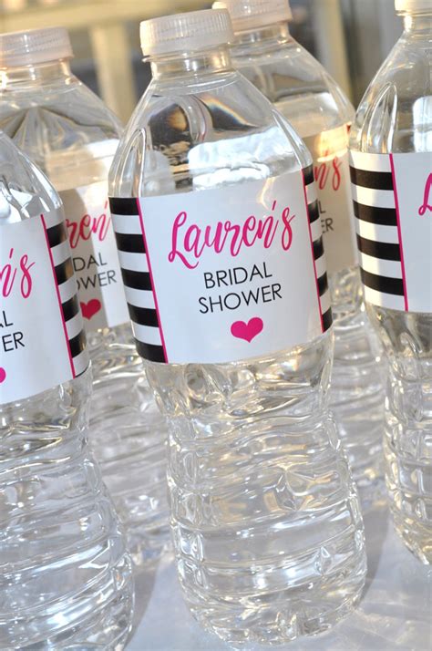 Bridal Shower Water Bottle Labels Bachelorette Party Etsy