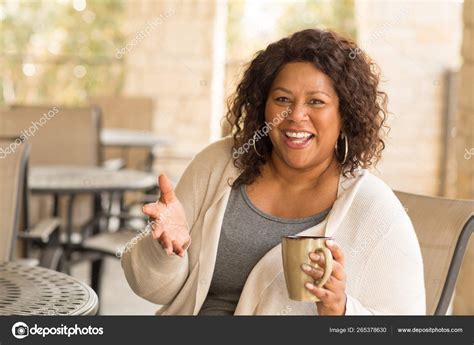 Beautiful Mature African American Woman Smiling And Laughing Stock