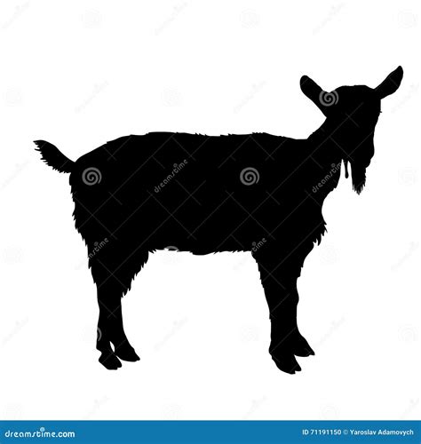 Goat Black Mountain Silhouette Logo Icon Designs Vector Stock Image