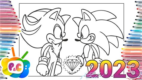 Sonic And Shadow Fighting Coloring Pages