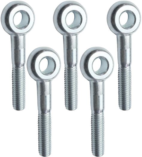 AERZETIX Set Di 5 Viti Bulloni Metrici A Occhiello M6x47mm DIN 444