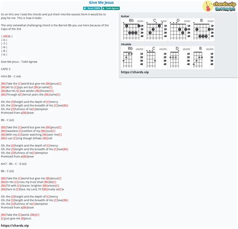 Chord: Give Me Jesus - tab, song lyric, sheet, guitar, ukulele | chords.vip