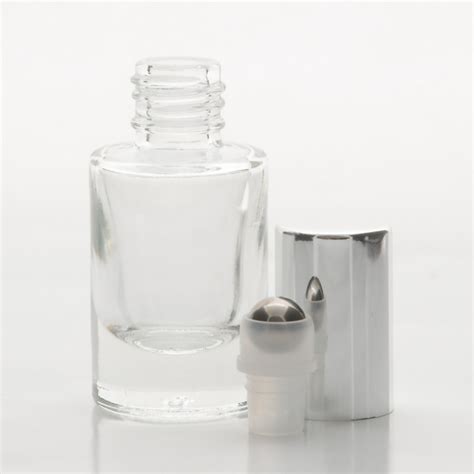 Bulkperfumebottles Oz Ml Roll On Short Cylinder Clear Glass