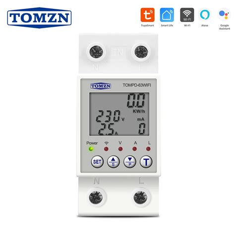 Smartlife Disyuntor Tuya Con Wifi Temporizador De Medici N De Medidor