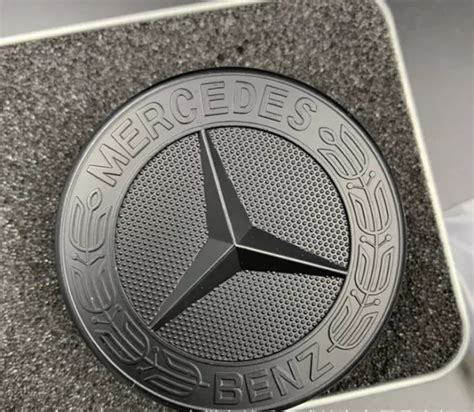 Schwarz Matt Mercedes Benz Motorhaube Ersatz Stern Emblem Vorne Emblem