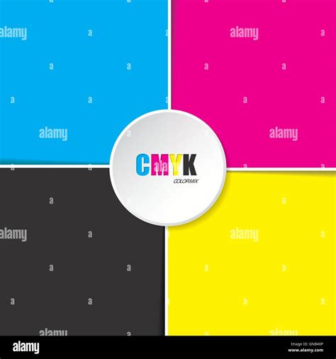 Abstract Cmyk Background With White Stripes Stock Vector Image And Art