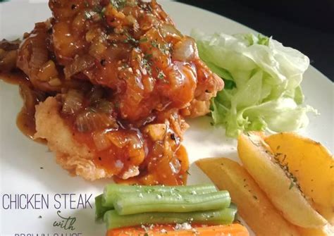 Resep Chicken Steak With Brown Sauce Oleh Debi Ummu Auf Cookpad