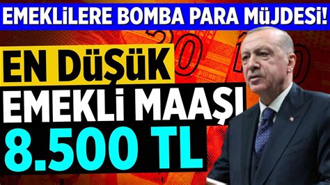 Emeklilere en düşük 8500 lira maaş müjdesi açıklandı emekli zammı