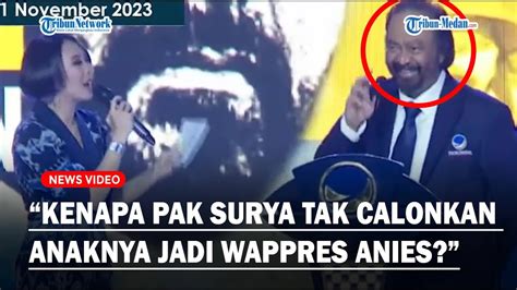 DISINGGUNG SOAL ANAK Surya Paloh Tertawa Ditanya Alasan Tak Usulkan