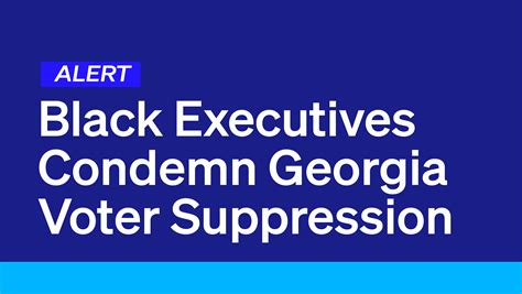 Black Executives Condemn Georgias Voter Suppression Law Democracy Docket