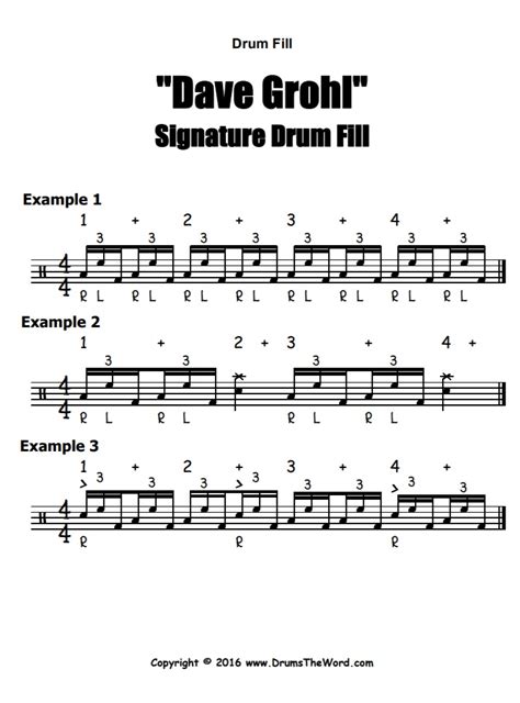 Dave Grohl (Signature Lick) FILL - Free Video Drum Lesson » DrumsTheWord - Online Video Drum Lessons