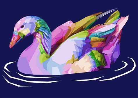 Colorful Goose On Pop Art Poster By Peri Priatna Displate